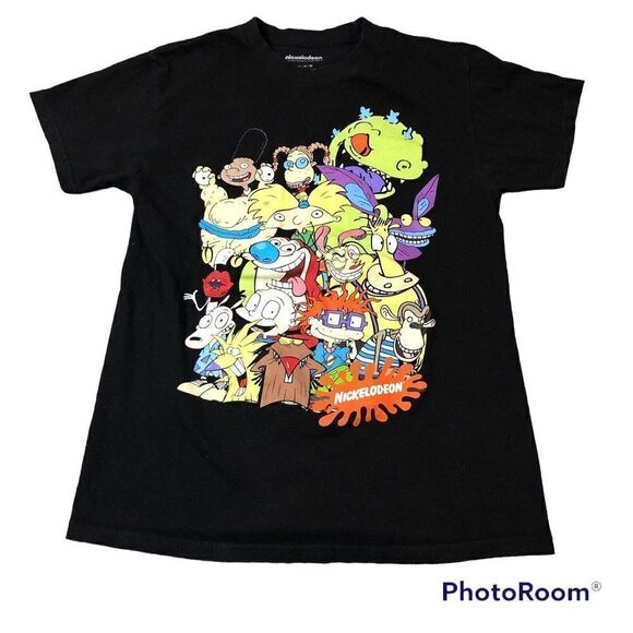 Nickelodeon T Shirt Ren Stimpy CatDog Angry Beavers Rugrats Monkey SZ M Unisex - Picture 1 of 6